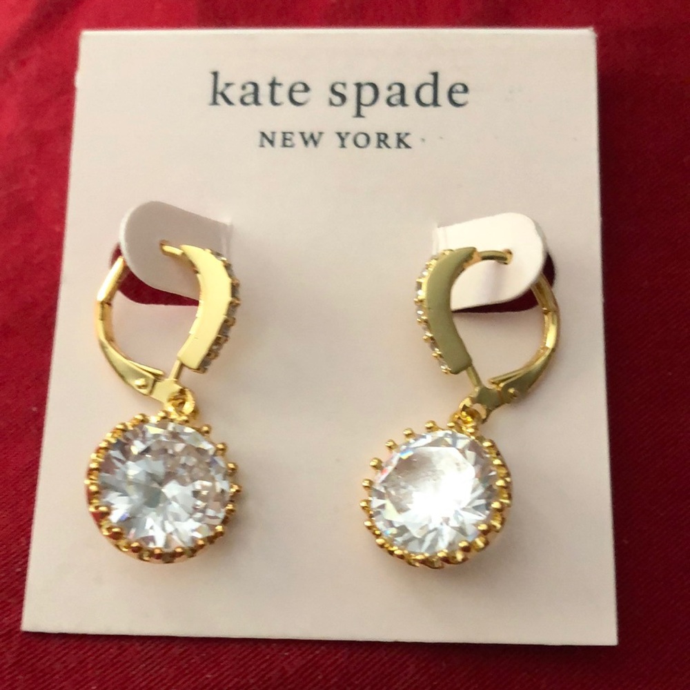 NEW KATE SPADE GOLD-TONE AND RHINESTONE EARRINGS🌸